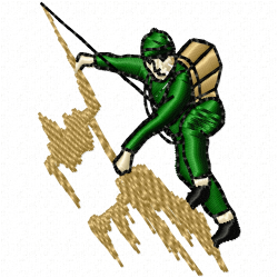 Climbing Embroidery Design 8